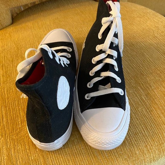 New Converse All Star (Storage) Black & White Hi Top Sneakers - Picture 2 of 6